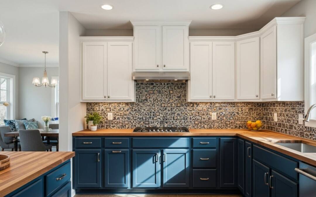 Two-Tone Cabinet Painting in Dallas Kitchens