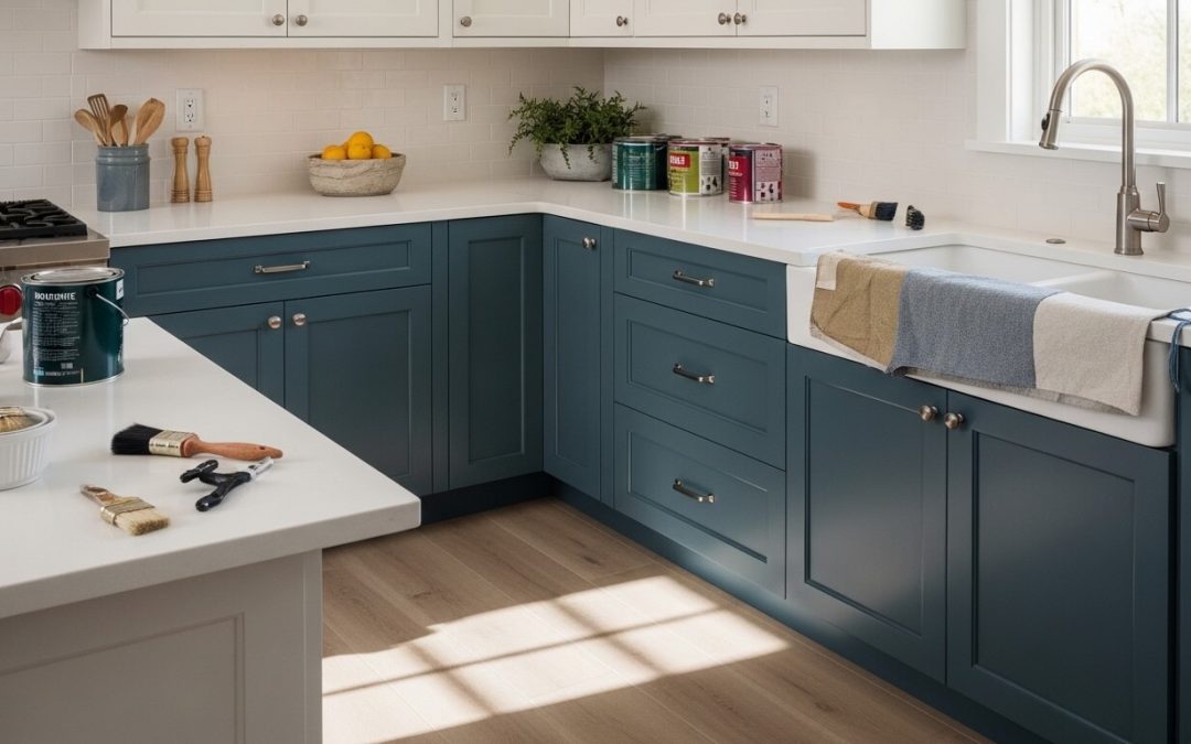 How Cabinet Painting Works in Homes With Slab Foundations